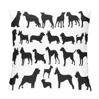Personality  Dogs Silhouettes Pillow Covers