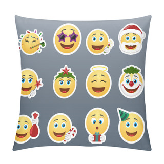 Personality  Funny Holiday Stickers Pillow Covers