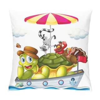 Personality  Animals On Boat Pillow Covers