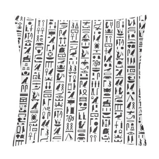 Personality  Hieroglyphs Of Ancient Egypt Black Vertical Pillow Covers