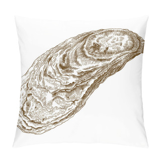 Personality  Engraving  Illustration Of Oyster Shell Pillow Covers
