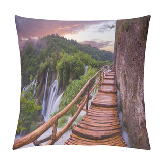 Personality  Morning Over Waterfalls In Plitvice Park, Croatia Pillow Covers
