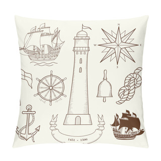 Personality  Medieval Maritime Maps Pillow Covers