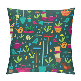 Personality  Garden Banner Vector Illustration   Pillow Covers