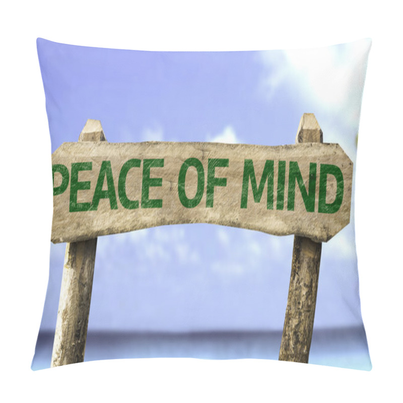 Personality  Peace of Mind wooden sign pillow covers