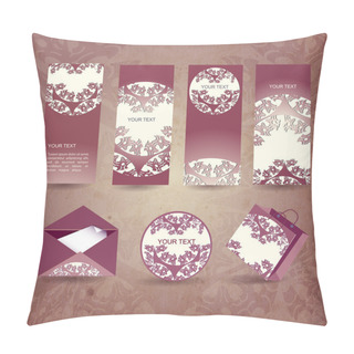 Personality  Set Of Vector Vintage Envelope. Pillow Covers