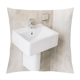 Personality  White Sink And Faucet Pillow Covers