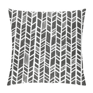 Personality  Vector Hand Drawn Tribal Pattern. Seamless Primitive Geometric Background With Grunge Texture. Pillow Covers