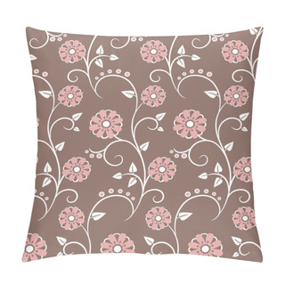 Personality  Seamless Pattern With Pink Flowers Pillow Covers