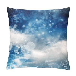 Personality  Brilliant Winter Sky Background Pillow Covers