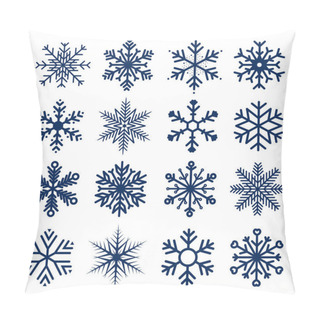 Personality  Vector Snowflakes Icons. Set Of Snowflakes Texture For Decoration Pillow Covers