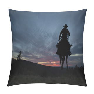Personality  Cowboy On A Horse Pillow Covers