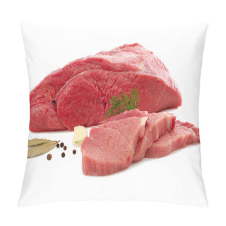 Personality  Fresh Beef On White Background Pillow Covers