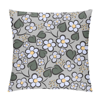 Personality  Seamless Gray Flowers Pillow Covers