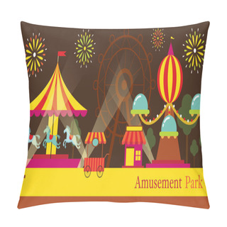 Personality  Amusement Park, Carnival, Fun Fair Pillow Covers