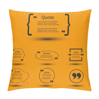 Personality  Quote Blank Template. Vector Eps 10 Set. Empty Quote Bubble. Quote Form. Quote Citation Blank Template. Blank Template With Print Information Design Quotes. Color Quote Bubble. Pillow Covers