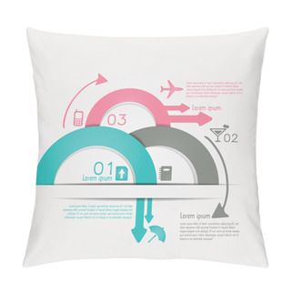 Personality  Travel Infographics With Data Icons And Elements Pillow Covers