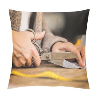 Personality  Woman Cutting Fabric  Pillow Covers