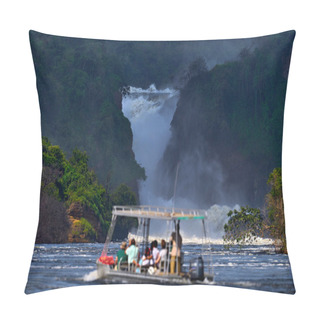Personality  Murchison Falls, Waterfall Between Lake Kyoga And Lake Albert On The Victoria Nile In Uganda. Africa River Landscape. Pillow Covers