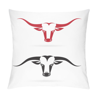 Personality  Vector Image Of An Bull Head On White Background Pillow Covers