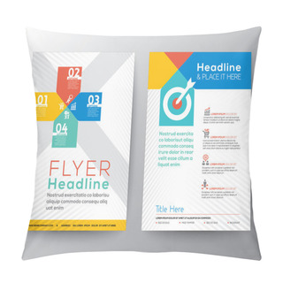 Personality  Brochure Flyer Graphic Design Layout Vector Template Pillow Covers