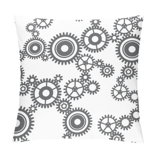 Personality  Seamless Pattern Of Gear Wheels Pillow Covers