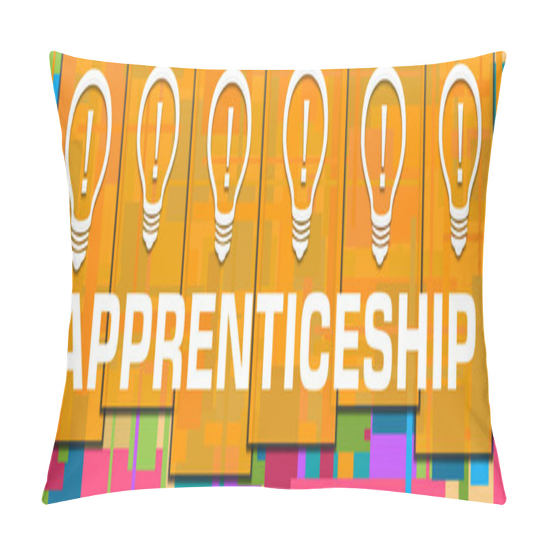 Personality  Apprenticeship Text Written Over Colorful Background. Pillow Covers