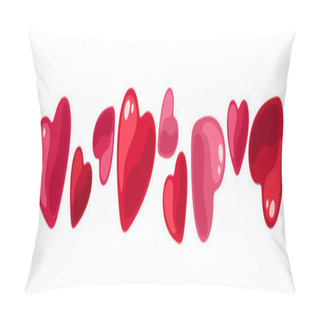 Personality  Horizontal Seamless Background With Hearts. Vector Illustration. Pillow Covers