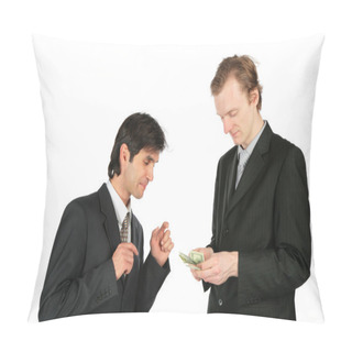 Personality  Two Businessmen And Dollars Pillow Covers