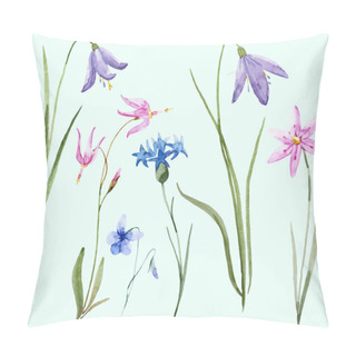 Personality  Watercolor Wild Flowers Pillow Covers