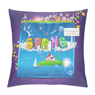 Personality  Illustration Of Spring Template Pillow Covers
