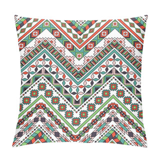 Personality  Vector Folk Tribal Seamless Colorful Pattern Pillow Covers