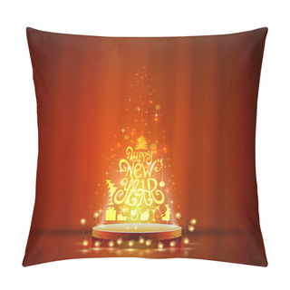 Personality  Fir Tree Forming From Letters On The Scene Pillow Covers