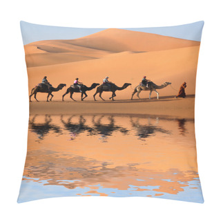 Personality  Camel Caravan In Sahara Desert Pillow Covers