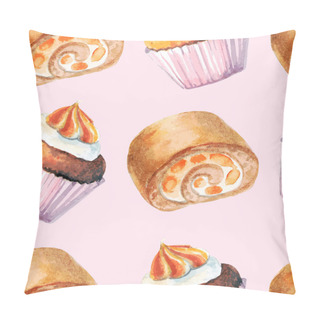 Personality  Watercolor Sweets Seamless Pattern. Pillow Covers