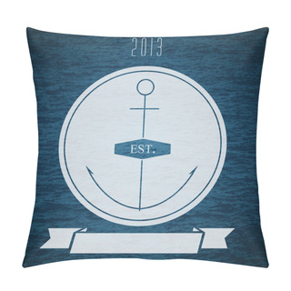 Personality  Vector Logo With Anchor Pillow Covers