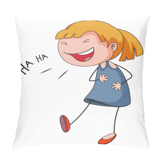 Personality  Girl Laughing Pillow Covers