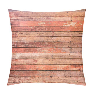 Personality  Pattern Detail Of Old Red Wood Strip Texture Pillow Covers