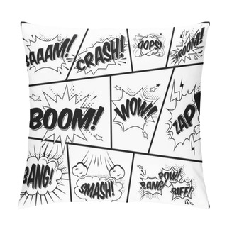 Personality  Comic Sound Effects. Good Scaling. Perfect Transparency Pillow Covers