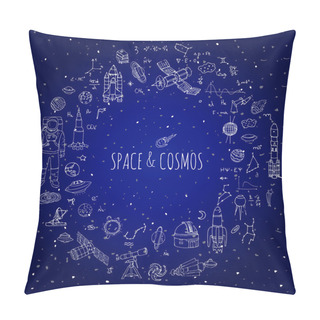 Personality  Space Icons Set Pillow Covers