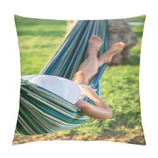 Personality  Relaxing In The Hammock. Summer Day. Pillow Covers