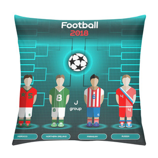 Personality  World Cup Team Scoreboard. Morocco, Northern Ireland, Paraguay,  Pillow Covers