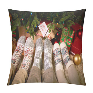 Personality  Human Feet In Woolen Socks Pillow Covers
