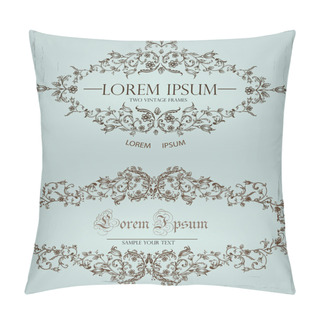Personality  Two Vintage Frames Pillow Covers