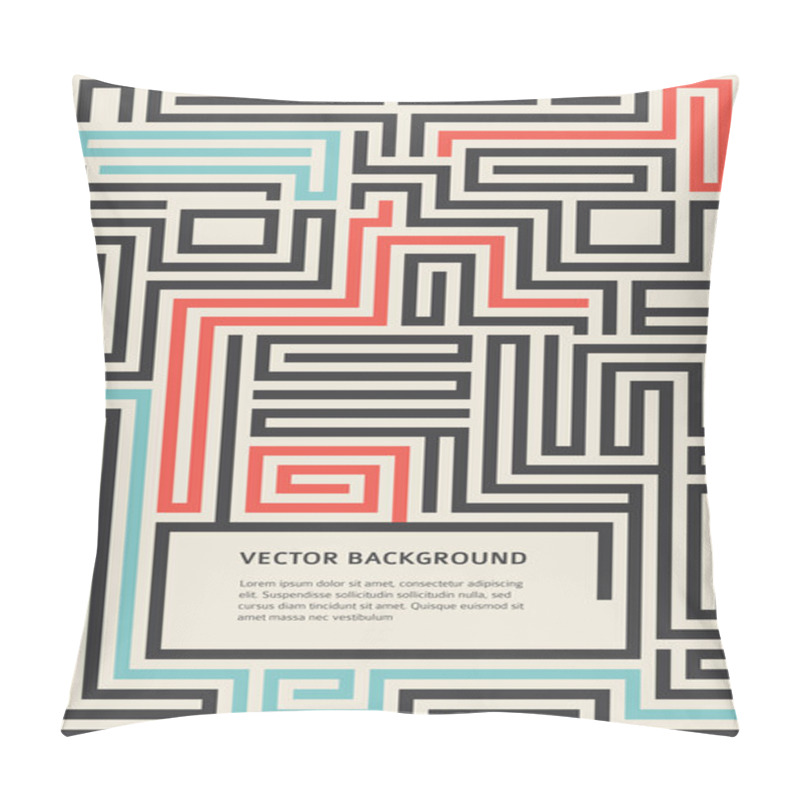 Personality  proportion of magazine pages A4 size retro maze pillow covers