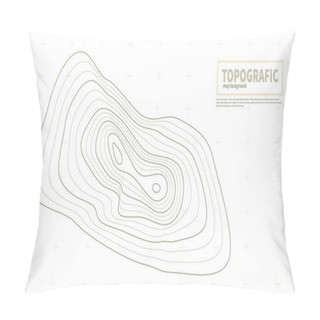 Personality  Contours Geographic Mountain Topography Map Terrain. EPS10 Vector Pillow Covers