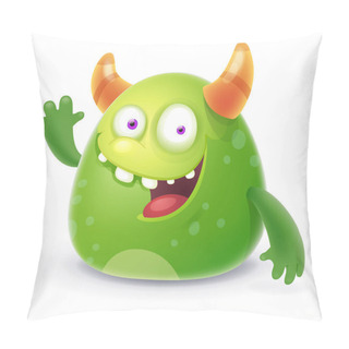 Personality  Greeting Cute Monster Pillow Covers