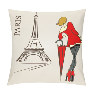 Personality  Paris Sketch Pillow Covers