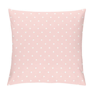 Personality  Seamless Vector Pattern With Polka Dots On Pink Background Pillow Covers