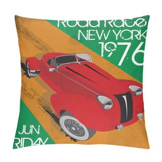 Personality  Old American Car Vintage Classic Retro Man T Shirt Graphic Desig Pillow Covers